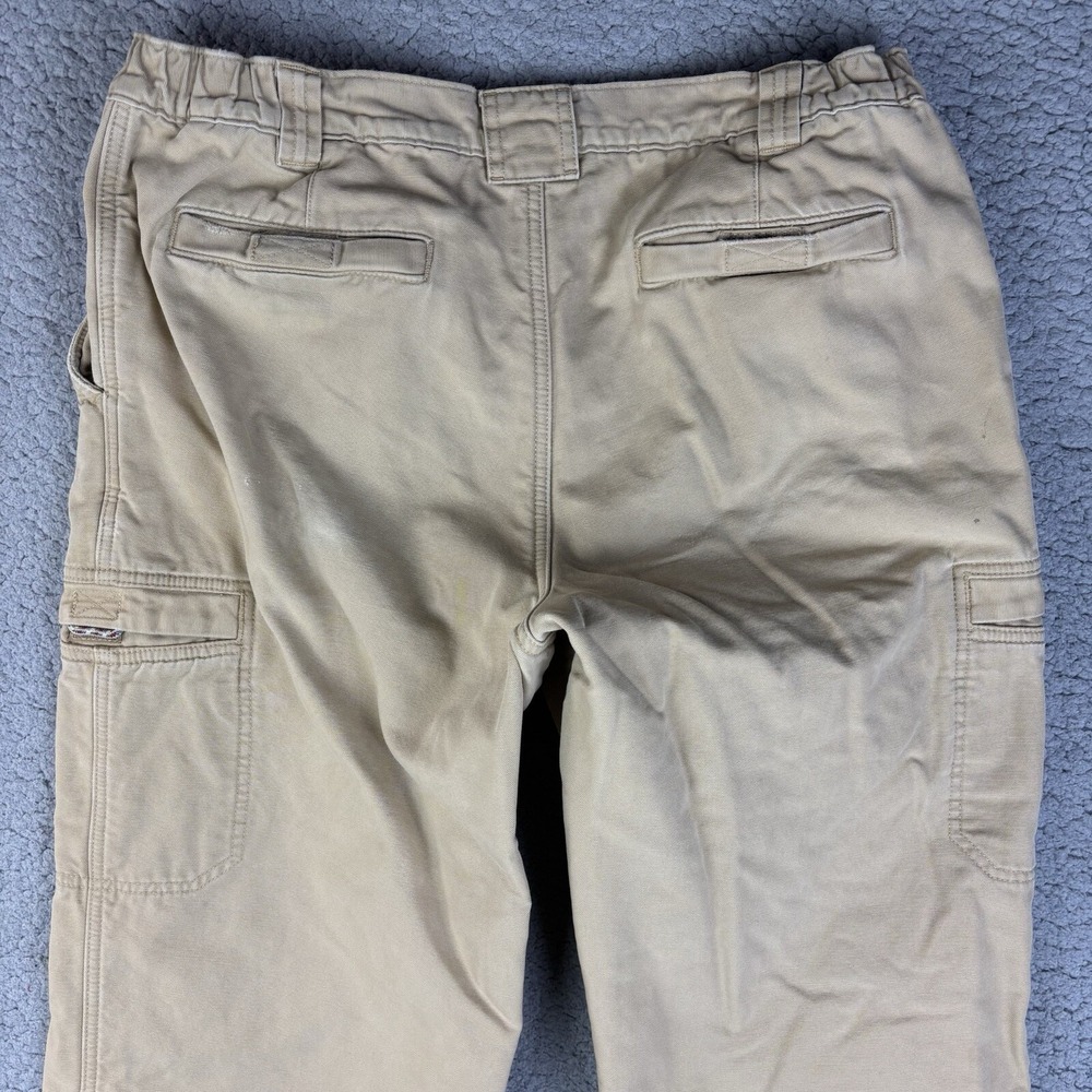 L.L.Bean Fleece Lined Cargo‎ Pants Mens 35x32 (34x31) Comfort Waist Distressed - Picture 8 of 16